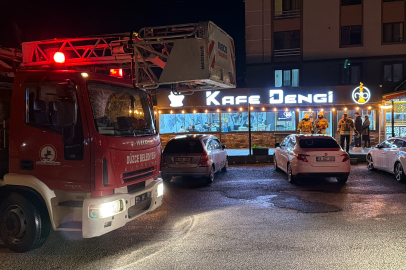 Düzce'de kafenin mutfağında yanan yağ itfaiyeyi harekete geçirdi
