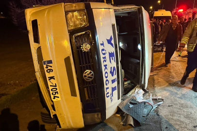 Kahramanmaraş’ta minibüs kazası: 10 yaralı