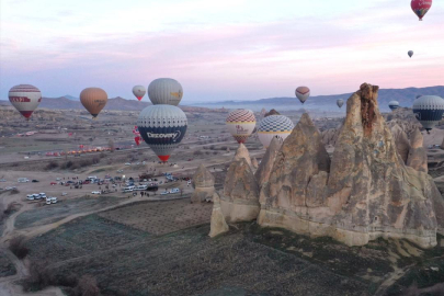 Kapadokya'da balon turlarına 754 bin 98 kişi katıldı