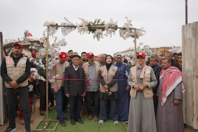 Gazze Şeridi'nde kurulan 'Yıldız Tilbe Çadır Kenti'nin açılışı yapıldı!