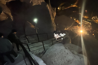 Nevşehir'de 60 metrelik Uçhisar Kalesi’nde hayat kurtaran dayanışma