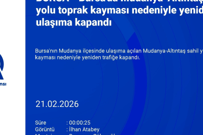 Bursa Mudanya-Altıntaş sahil yolunda bir toprak kayması daha!