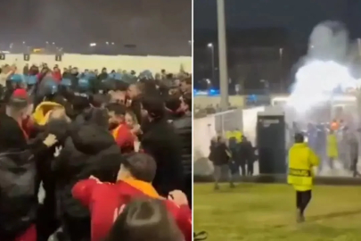 Juventus - Galatasaray maçı öncesi Galatasaraylı taraftarlara İtalyan polisinden sert müdahale!