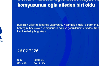 Bursa'da emekli öğretmene hayat veren komşusunun oğlu aileden biri oldu
