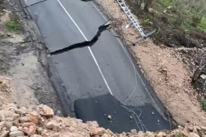 Ordu'da heyelan nedeniyle yol ulaşıma kapandı