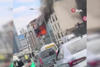 İstanbul Küçükçekmece'de baz istasyonunda yangın