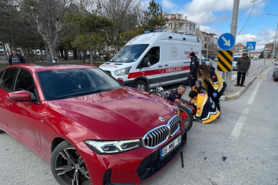 Karaman’da otomobil motosikletle çarpıştı: 1 yaralı