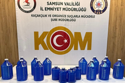 Samsun'da 70 litre etil alkol ele geçirildi