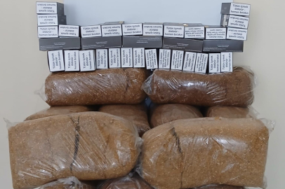 Samsun Bafra'da kaçak tütün ve makaron operasyonu