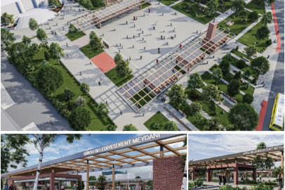 Bursa Gürsu Belediyesi Kent Meydanı Projesi kapsamında çalışmalar devam ediyor