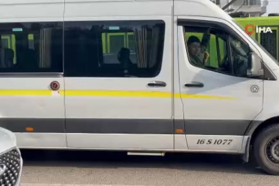 Bursa'da cipi oto yolun sol şeridine kilitleyip gitti