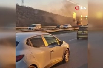 Bursa'da araç alev aldı!