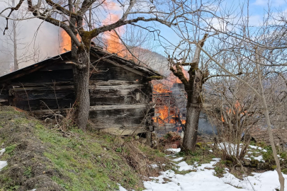 Kastamonu'da çıkan yangında 2 ev kullanılamaz hale geldi