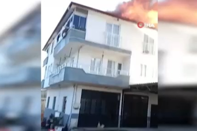 Bursa'da evin çatısı küle döndü