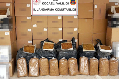 Kocaeli'de 1 milyon TL değerinde bandrolsüz makaron ve kaçak tütün ele geçirildi