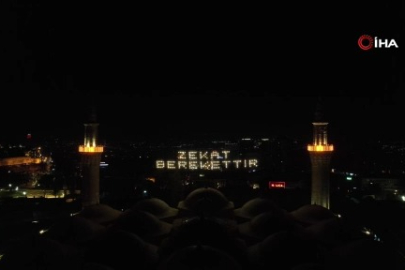 Bursa Ulu Cami'nin yeni mahyası Uludağ'dan görülüyor