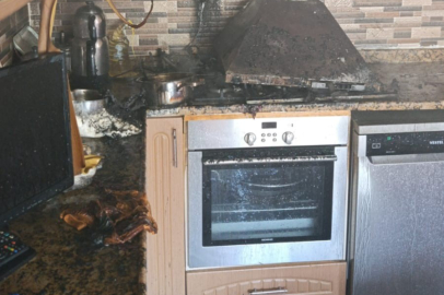 Karabük'te evin mutfağında çıkan yangın söndürüldü