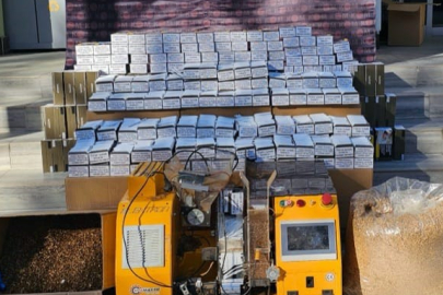 Uşak’ta çok sayıda kaçak makaron ve tütün ele geçirildi