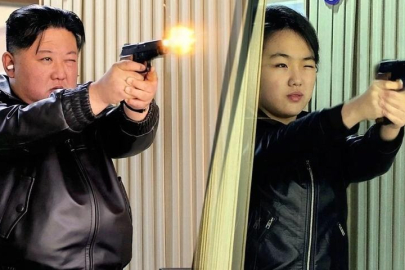 Dünya Kim Jong-Un ve küçük kızının atış talimini konuşuyor!