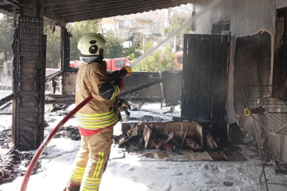 Hatay Samandağ'da müstakil evde yangın çıktı