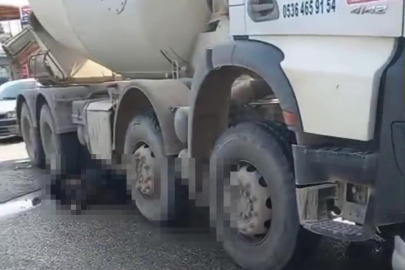 Kahramanmaraş'ta beton mikserinin altında kalan motosikletli feci şekilde can verdi