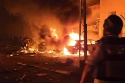 İsrail'de İran füze saldırısı nedeniyle yangın çıktı