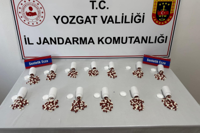 Yozgat’ta toplam 745 adet sentetik ecza hap ele geçirildi