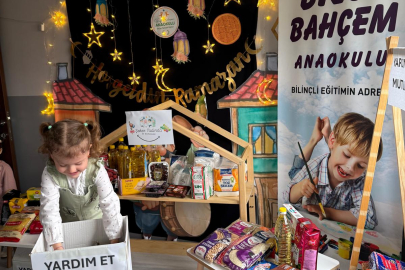 Bursa'da anaokulu öğrencileri ihtiyaç sahipleri için yardım kolileri hazırladı