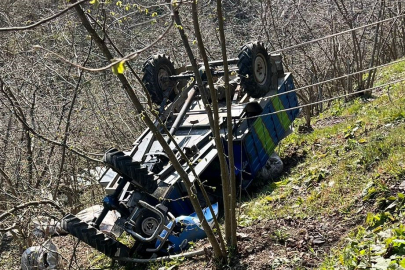 Kastamonu’da "patpat" şarampole yuvarlandı: 2 yaralı
