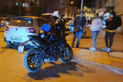 Samsun Bafra'da motosiklet otomobile çarptı: 1 yaralı