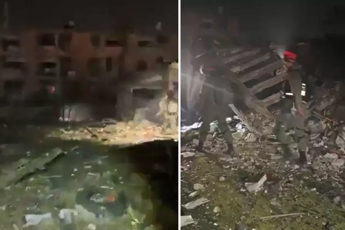 İsrail'in Dimona kentinde meydana gelen yıkım böyle görüntülendi