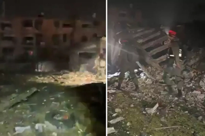 İsrail'in Dimona kentinde meydana gelen yıkım böyle görüntülendi