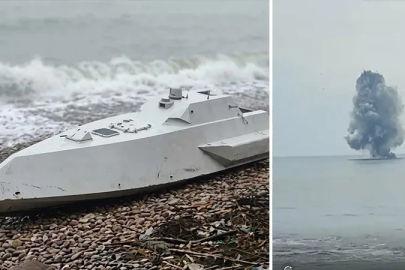 Ordu'da kıyıya vuran insansız deniz aracı kontrollü şekilde imha edildi