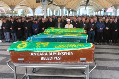 Ankara'da gaz sızıntısından vefat eden baba ile kızı son yolcuğuna uğurlandı