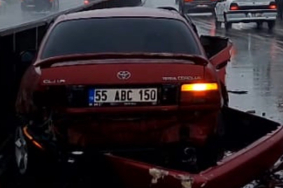 Samsun’da otomobil ile tır çarpıştı: 1 yaralı