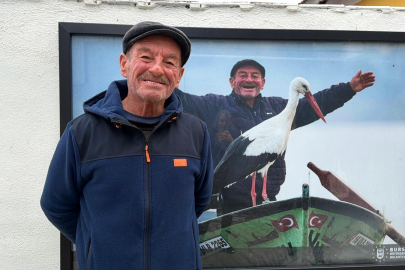 Bursa'da Yaren Leylek ve Adem amcaya yoğun ilgi