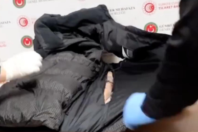 Edirne Kapıkule'de 2 yolcunun montunda 12 kilo uyuşturucu ele geçirildi