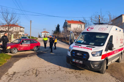 Edirne Keşan’da iki otomobilin çarpıştığı kazada 1 kişi yaralandı