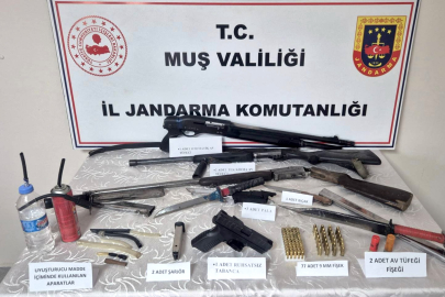 Muş'ta silah ve uyuşturucu operasyonunda 2 şüpheli yakalandı