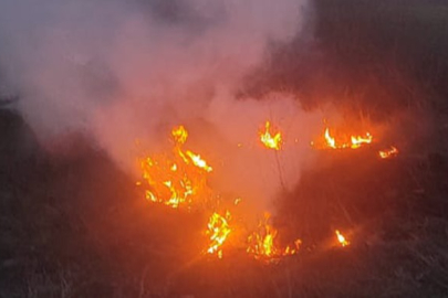 Bolu’da otluk alanda çıkan yangın büyümeden söndürüldü