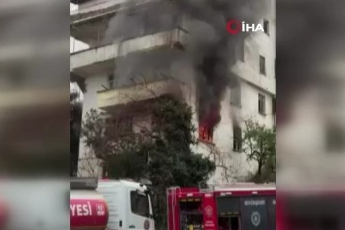 Bursa Mudanya’da apartmanda yangın paniği