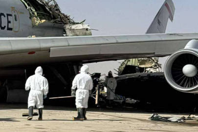 İran'ın Prens Sultan Üssü saldırısında vurulan E-3 Sentry'nin görüntüleri yayımlandı