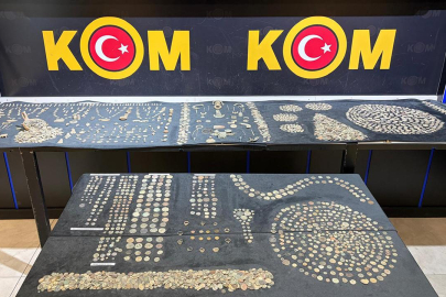 Hobi bahçesinden milyonluk tarihi eserler ele geçirildi