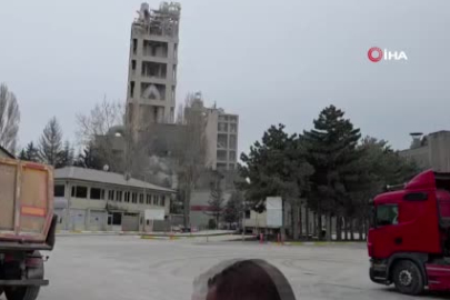 Ankara'da çimento fabrikasında çıkan yangın söndürüldü