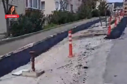 Bursa Gemlik’te çökme riski taşıyan yola asfalt müdahalesi!