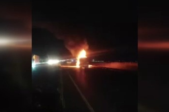 Karacabey’de tır yangını! Bursa yolu trafiğe kapandı