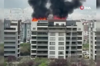 Bursa'da 8 katlı sitede can pazarı! Yangında mahsur kaldı...