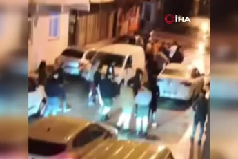 Bursa Ulus mahallesinde meydan muharebesi gibi kavga!