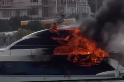 İzmir Çeşme'de motoryatta yangın paniği