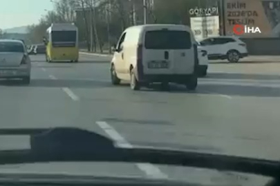 Bursa'da peş peşe makas attı, trafiği tehlikeye düşürdü!